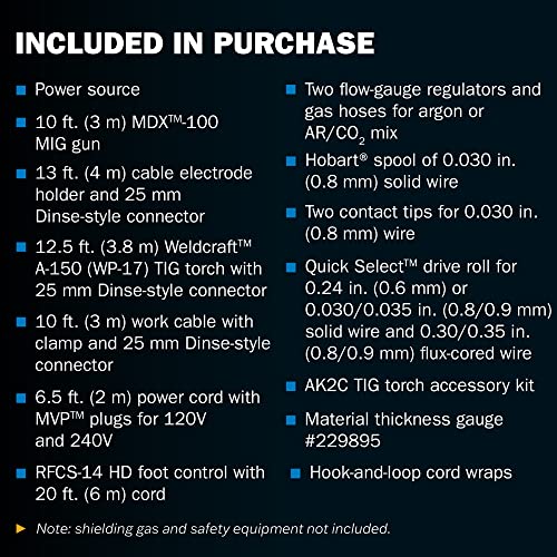 Miller Multimatic 220 AC/DC Multiprocess Welder, for 120/240-Volt Power Sources