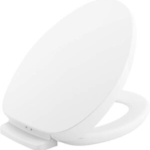 KOHLER 10349-0 PureWarmth Heated Quiet-Close Elongated Toilet Seat, Soft Close Toilet Seat for Standard Toilets, Slow Close, White