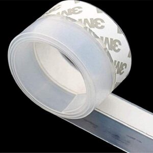 Zengest Door Strip Bottom, House and Glass Shower Door Seal Strip for Side of Door(Transparent), 1" x 16.4'