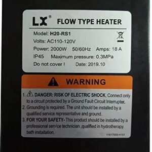 UCEDER Hot Tub LX H20-Rs1 Thermostat 110V 2kw with Adjustable Temperature Thermostat for Some hot tubs,Underground Small Pool &Bathtub（Suggest Connect 20A Adapter or Breaker