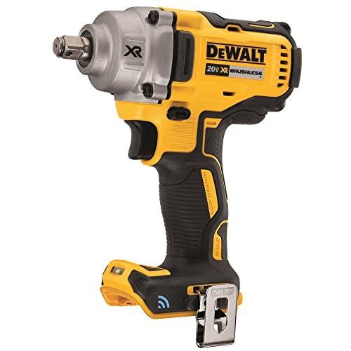 DEWALT 20V MAX Tool Connect 1/2" Mid-Range Impact Wrench with Hog Ring Anvil, Tool Only (DCF896HB)