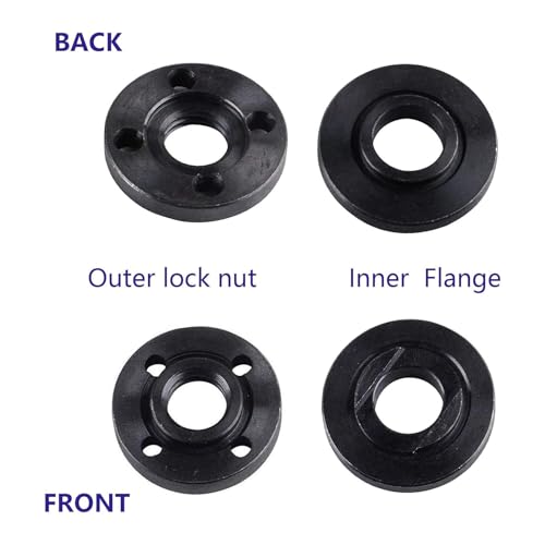 5Pcs Angle Grinder Spanner Wrench, Angle Grinder Tool Lock-nut Wrench Grinder Flange Nut Compatible With Milwaukee Dewalt 193465-4 Bosch Black Decker Ryobi 4.5" 5" 5/8-11 Parts