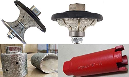 Diamond 3/4" Ogee Bullnose 3/4" Full Bullnose Granite concrete bullnose router bit profile shaping wheel 1 3/8" Diamond core bit hole saw zero tolerance grinding drum stone marble renovation