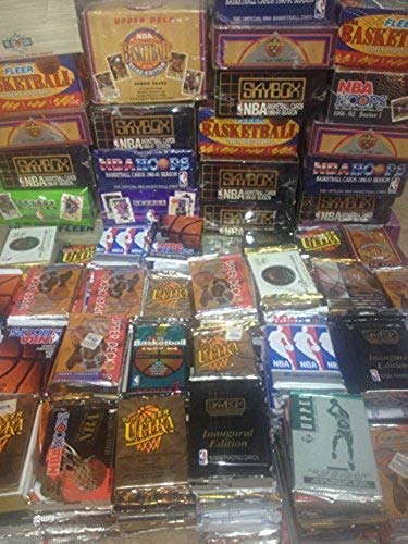 100 NBA Basketball Cards in Sealed Wax Packs - A Perfect Gift for New Collectors Includes Players Such as Michael Jordan, Charles Barkley , Magic Johnson and Larry Bird ! Picked and Packed by Superior Sports Investments