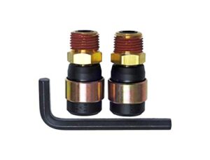 road superior truck parts rubber air line quick repair swivel kit for truck and trailers, 1/2" npt fittings