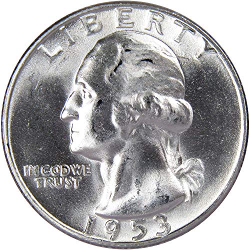 1953 S Washington Quarter BU Uncirculated Mint State 90% Silver 25c US Coin