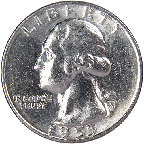 1955 D Washington Quarter BU Uncirculated Mint State 90% Silver 25c US Coin