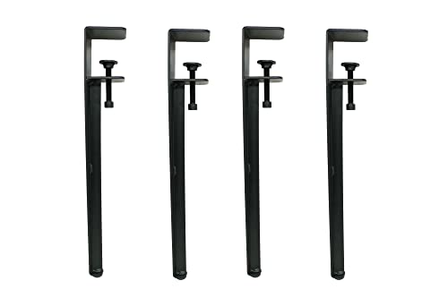 Shepherd Hardware 16" Adjustable Fit Table Clamp Legs, Black