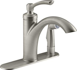 kohler k-r29671-vs linwood kitchen sink faucet, vibrant stainless