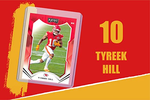 Tyreek Hill Football Cards (5) Assorted Bundle - Kansas City Chiefs Trading Card Gift Set