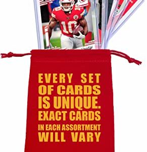 Tyreek Hill Football Cards (5) Assorted Bundle - Kansas City Chiefs Trading Card Gift Set