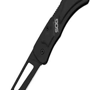 SOG Folding Knife Small Knife – Centi II EDC Pocket Knife for Men Women w/ 2.1 Inch Small Knife Blades EDC Keychain Knife Set (CE1012-CP), Black