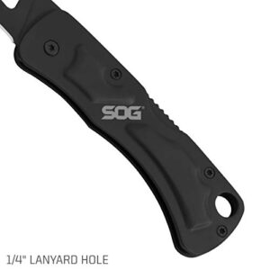 SOG Folding Knife Small Knife – Centi II EDC Pocket Knife for Men Women w/ 2.1 Inch Small Knife Blades EDC Keychain Knife Set (CE1012-CP), Black