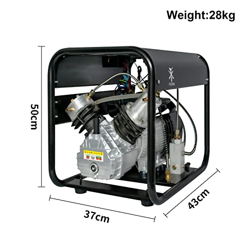 TUXING 4500Psi PCP Air Compressor,Scuba Tank Diving Compressor,Double Cylinder High Pressure Pump with Adjustable Pressure for Filling Pcp Air Rifles,Scuba Diving Tanks 110V(TXED012)