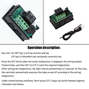 Ximimark DC12V-50-110℃ W1209WK Digital Thermostat Temperature Control Smart Sensor Waterproof NTC Sensor 1Pcs