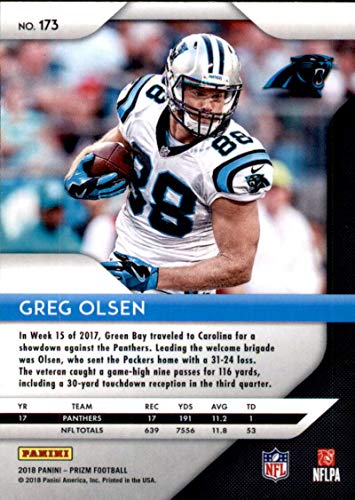 2018 Panini Prizm #173 Greg Olsen Panthers NFL Football Card NM-MT