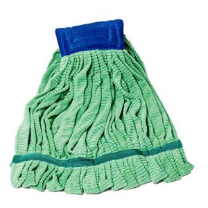 arkwright tube mop head - super absorbent lint free floor replacement, bleach safe, quick dry, heavy duty for home, commercial, and industrial cleaning, 14 oz, green
