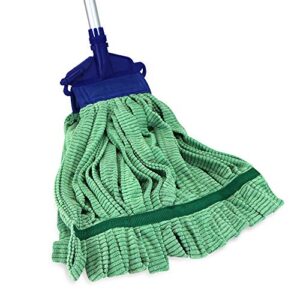 Arkwright Tube Mop Head - Super Absorbent Lint Free Floor Replacement, Bleach Safe, Quick Dry, Heavy Duty for Home, Commercial, and Industrial Cleaning, 14 oz, Green