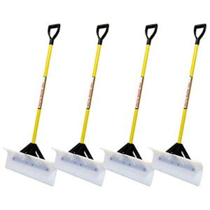 4pk snow plow 24" wide shovel push plow commercial residential d-grip 50524