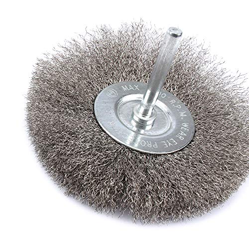 8Pcs Stainless Steel Wire Brushes Wheel kit for Drill with 1/4"shank 0.13mm