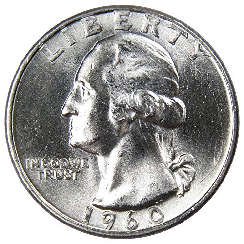 1960 D Washington Quarter BU Uncirculated Mint State 90% Silver 25c US Coin