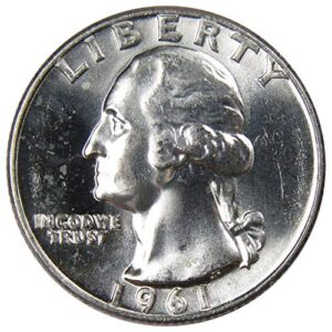 1961 d washington quarter bu uncirculated mint state 90% silver 25c us coin