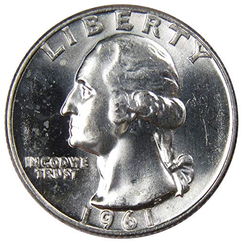 1961 D Washington Quarter BU Uncirculated Mint State 90% Silver 25c US Coin