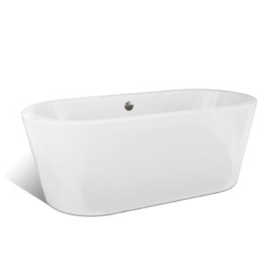 empava 59" luxury acrylic soaking spa tub modern stand alone custom contemporary design freestanding bathtubs-ft, ft1505, white-1