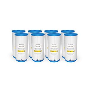 8 pack r50-bbsa compatible heavy duty 10" x 4.5" water cartridge hd-950 filters packs (5 micron) compatible with 10" bb whole house systems wound polypropylene sediment cord filters
