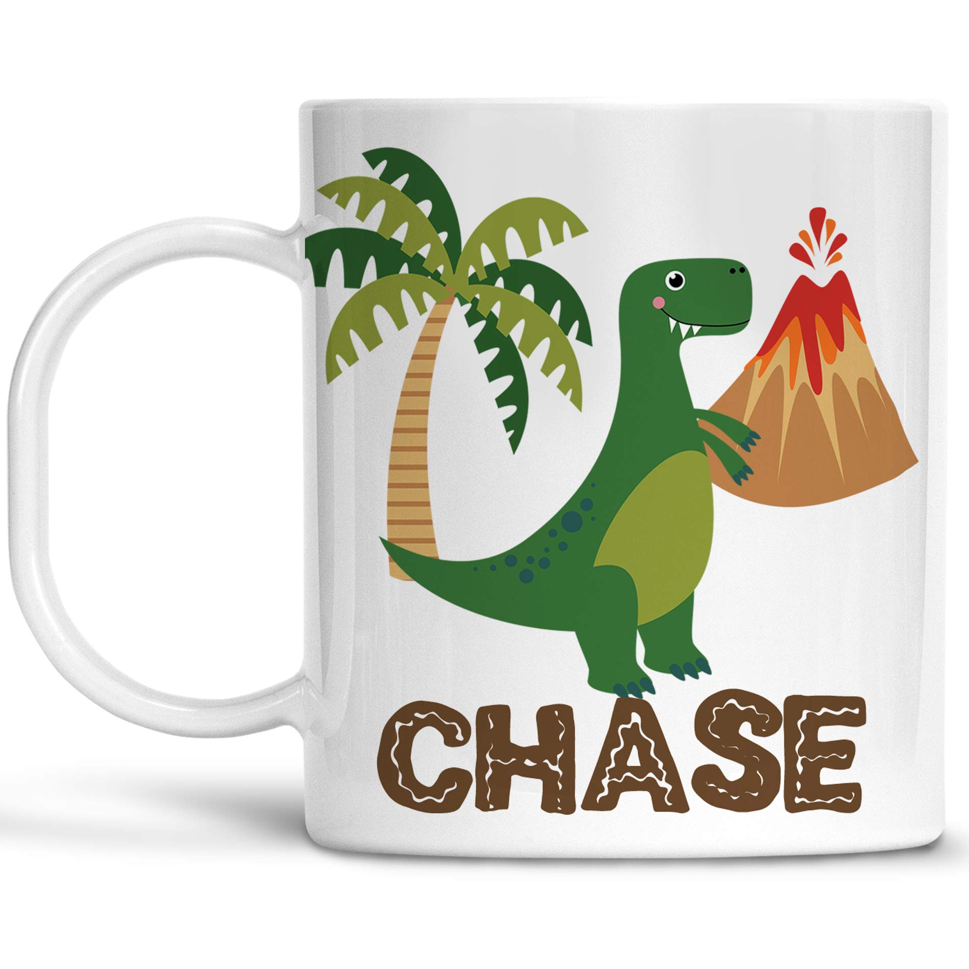 Kids Personalized Dinosaur Mug Customize with Child's Name | Lightweight Unbreakable Cup | Dishwasher Safe | BPA and Melamine Free