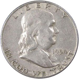 1954 d franklin half dollar xf ef extremely fine 90% silver 50c us coin