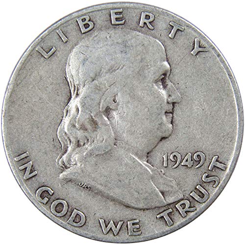 1949 S Franklin Half Dollar F Fine 90% Silver 50c US Coin Collectible