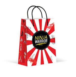 larzn - celebrate with an impression premium ninja party bags, party favor bags, new, treat bags, gift bags, goody bags, party favors, party supplies, decorations, 12 pack