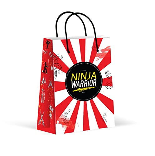 LARZN - Celebrate With an Impression Premium Ninja Party Bags, Party Favor Bags, New, Treat Bags, Gift Bags, Goody Bags, Party Favors, Party Supplies, Decorations, 12 Pack