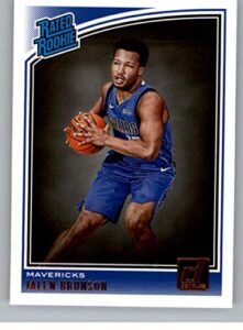 2018-19 donruss #179 jalen brunson dallas mavericks rookie basketball card