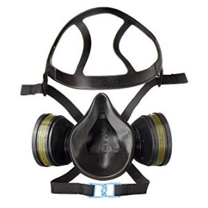 Dräger X-plore 3500 Half-Face Respirator Mask + 2x Multi-Gas Cartridge (OV/AG/HF/FM/CD/AM/MA/HS), NIOSH-Certified, Reusable Professional Respiratory Protection Kit