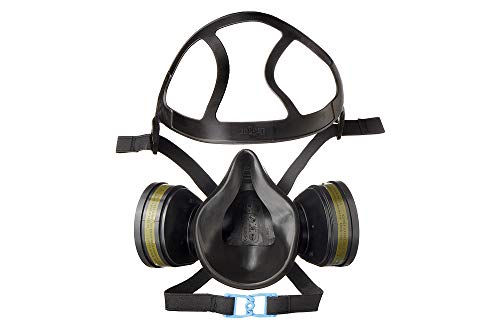 Dräger X-plore 3500 Half-Face Respirator Mask + 2x Multi-Gas Cartridge (OV/AG/HF/FM/CD/AM/MA/HS), NIOSH-Certified, Reusable Professional Respiratory Protection Kit