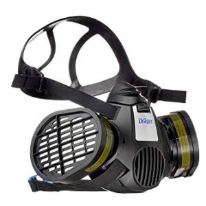 Dräger X-plore 3500 Half-Face Respirator Mask + 2x Multi-Gas Cartridge (OV/AG/HF/FM/CD/AM/MA/HS), NIOSH-Certified, Reusable Professional Respiratory Protection Kit