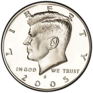 2005 s silver proof kennedy half dollar choice uncirculated us mint