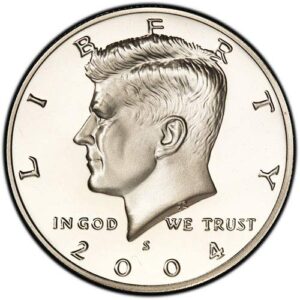 2004 S Silver Proof Kennedy Half Dollar Choice Uncirculated US Mint