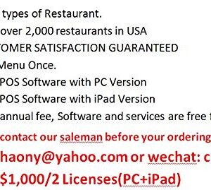 Restaurant POS Software and iPad Ordering Software,Free Input Menu Once,no annual fee,Trusted by over 2,000 restaurants in USA,100% CUSTOMER SATISFACTION GUARANTEED