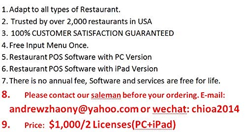 Restaurant POS Software and iPad Ordering Software,Free Input Menu Once,no annual fee,Trusted by over 2,000 restaurants in USA,100% CUSTOMER SATISFACTION GUARANTEED