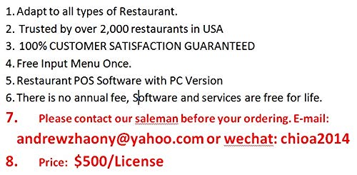 Restaurant POS Software,Free Input Menu Once,no annual fee,Trusted by over 2,000 restaurants in USA,100% CUSTOMER SATISFACTION GUARANTEED