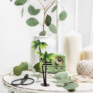 Amosfun 3Pcs Plastic Coconut Palm Tree Miniature Plant Pots Bonsai Craft Micro Landscape DIY Decor for Friends