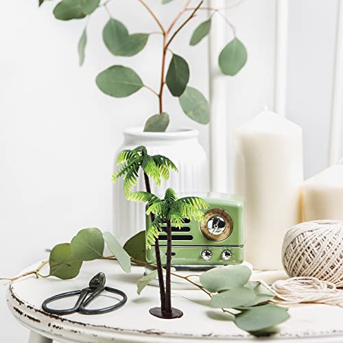 Amosfun 3Pcs Plastic Coconut Palm Tree Miniature Plant Pots Bonsai Craft Micro Landscape DIY Decor for Friends