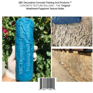 SBC CONCRETE TEXTURE ROLLER STAMPS - THE "ORIGINAL" WEATHERED FLAGSTONE TEXTURE ROLLER