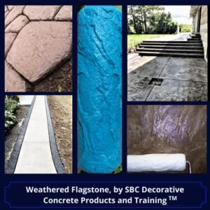 SBC CONCRETE TEXTURE ROLLER STAMPS - THE "ORIGINAL" WEATHERED FLAGSTONE TEXTURE ROLLER