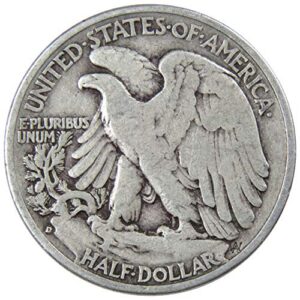 1939 D Liberty Walking Half Dollar VG Very Good 90% Silver 50c US Coin