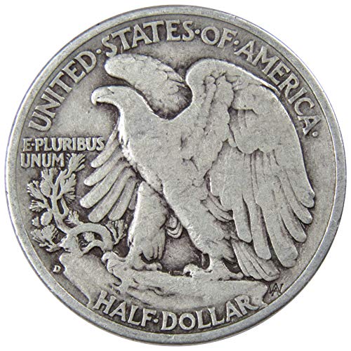 1939 D Liberty Walking Half Dollar VG Very Good 90% Silver 50c US Coin