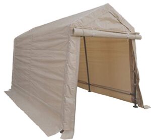 impact canopy 70018150 portable 6x8 shed, tan